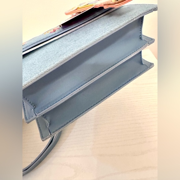 **SOLD** Betsey Johnson Floral Embroidered Denim Handbag Bag - Picture 12 of 12